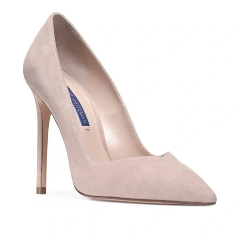 Stuart Weitzman Women's Anny 105 Pumps Dolce Taupe Suede Size 8 Aa Narrow Nwb
